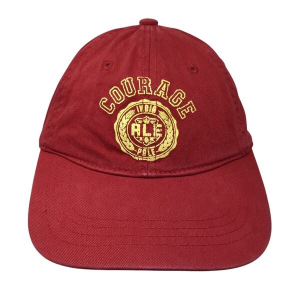 Courage Slideback Hat Red Medium Adjustable Solid 6 Panel Vent Holes - Picture 1 of 10